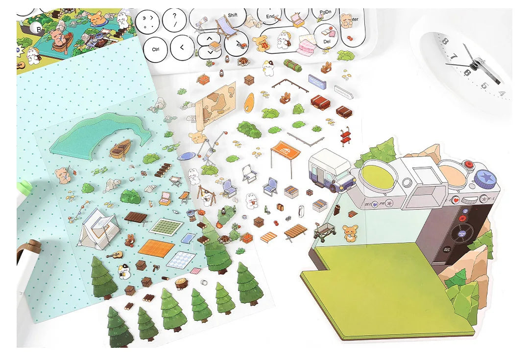 4 Scene Stickers Set – Full 4-Pack