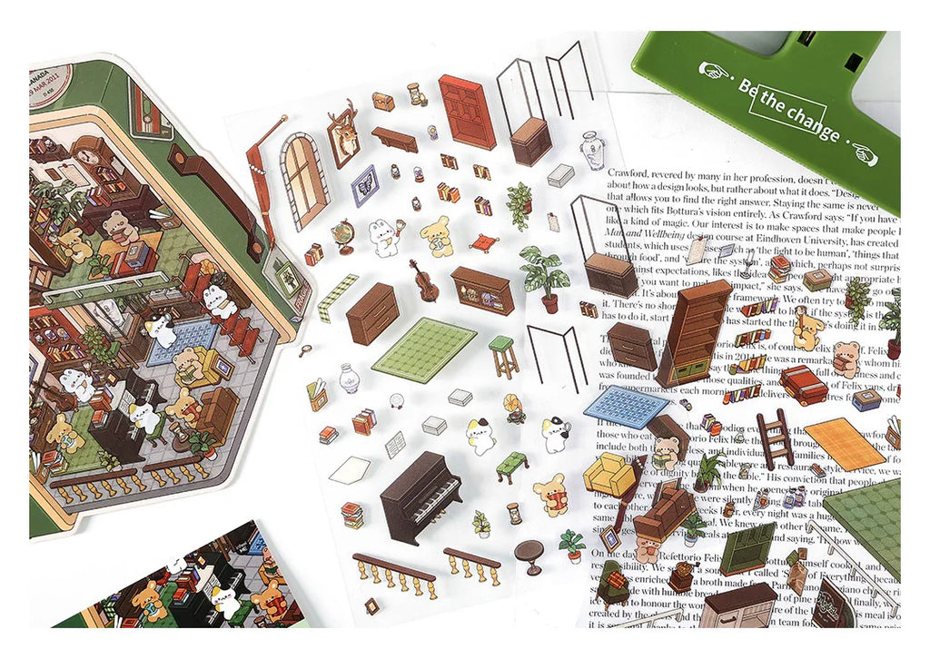 Pets In a Suitcase Scene Set