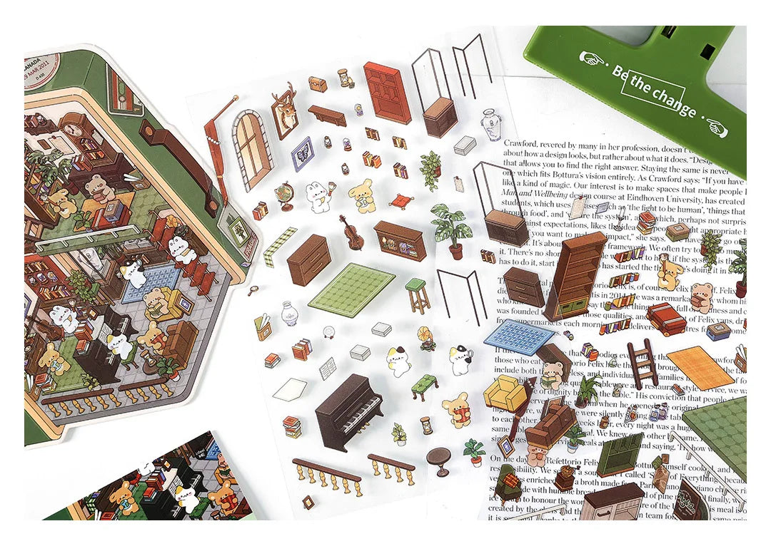 4 Scene Stickers Set – Full 4-Pack