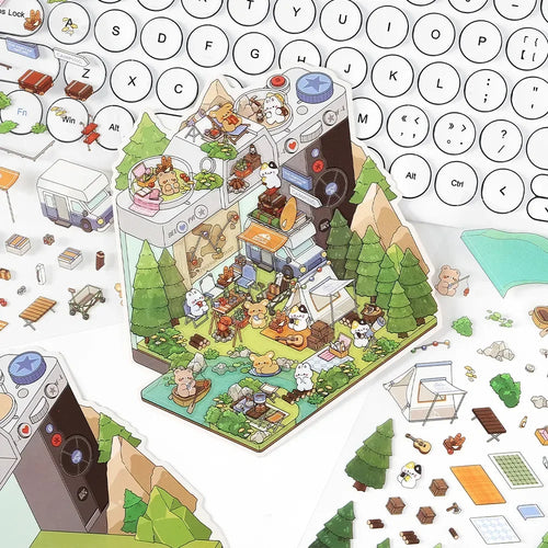 4 Scene Stickers Set – Full 4-Pack